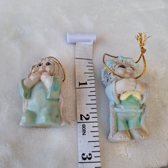 Lot of‎ 2 Giftco Inc. Dreamsicles Polystone Nativity Ornaments Mary and Joseph - Picture 2 of 6